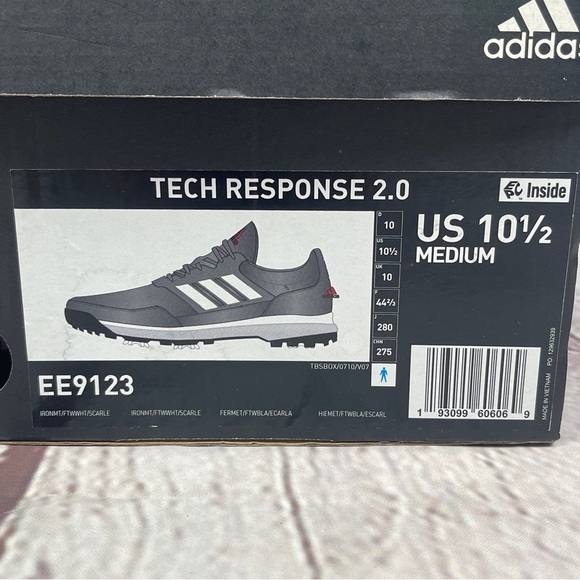 ADIDAS NEW Tech Response 2.0 EE9123 men’s silver grey white golf shoes size 10.5 - Picture 2 of 11